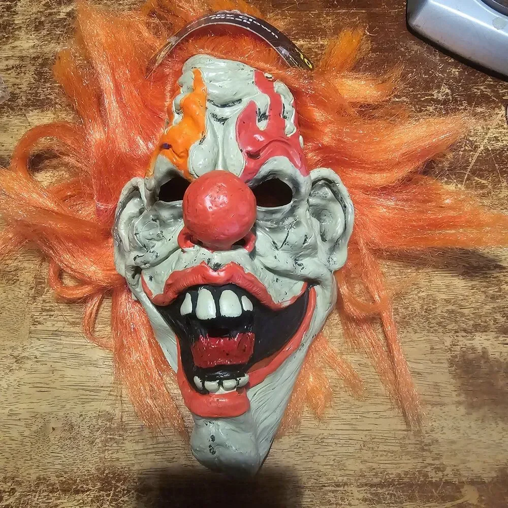 Scary Halloween Mask for adults - Killer Clown Halloween Flame Clown NWT NEW